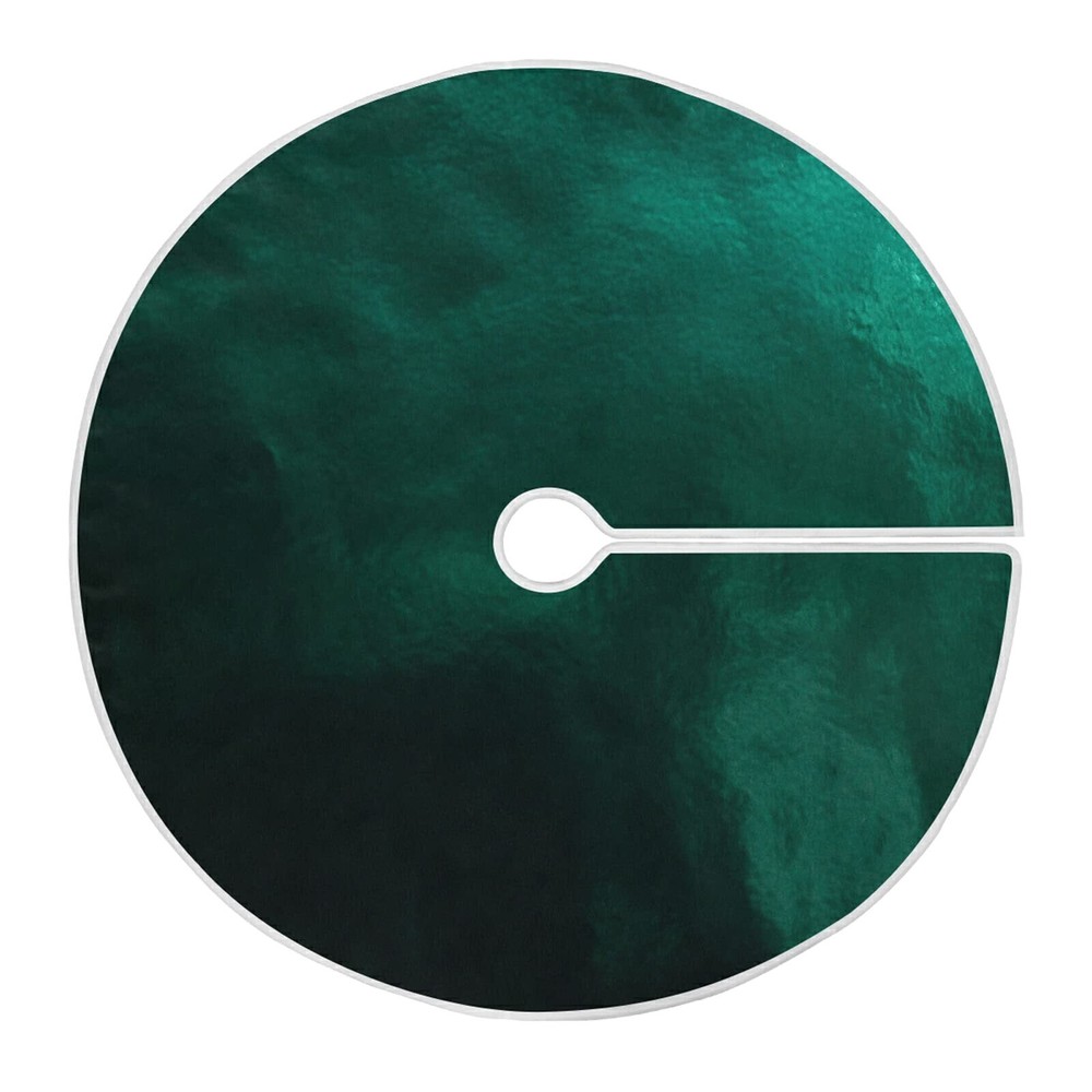 Hunter Green Christmas Tree Skirt 36 Inch Large Christmas Tree Mat Xmas Holid...