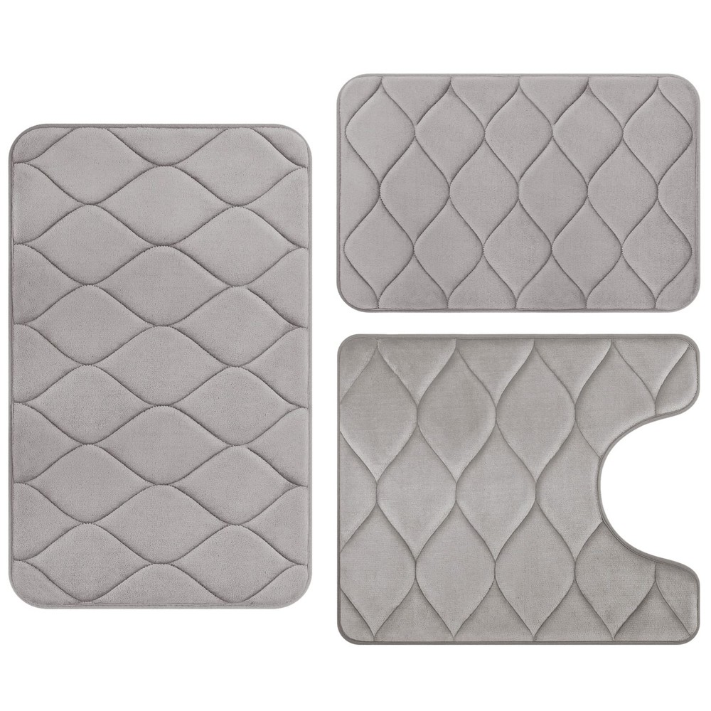 Memory Foam Bathroom Rug Super Soft Absorbent Nonslip Washable Bath Mat