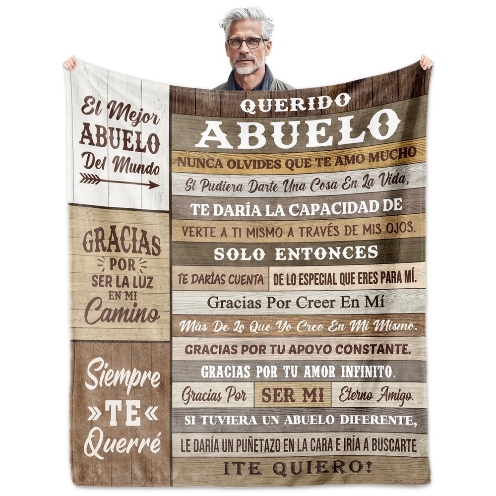 Abuelo Gifts in Spanish, Regalo para Abuelo Blanket 60