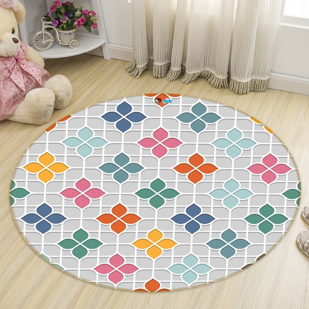 3D Color Petal Pattern NAO10281 Game Rug Mat Elegant Photo Carpet Mat Fay