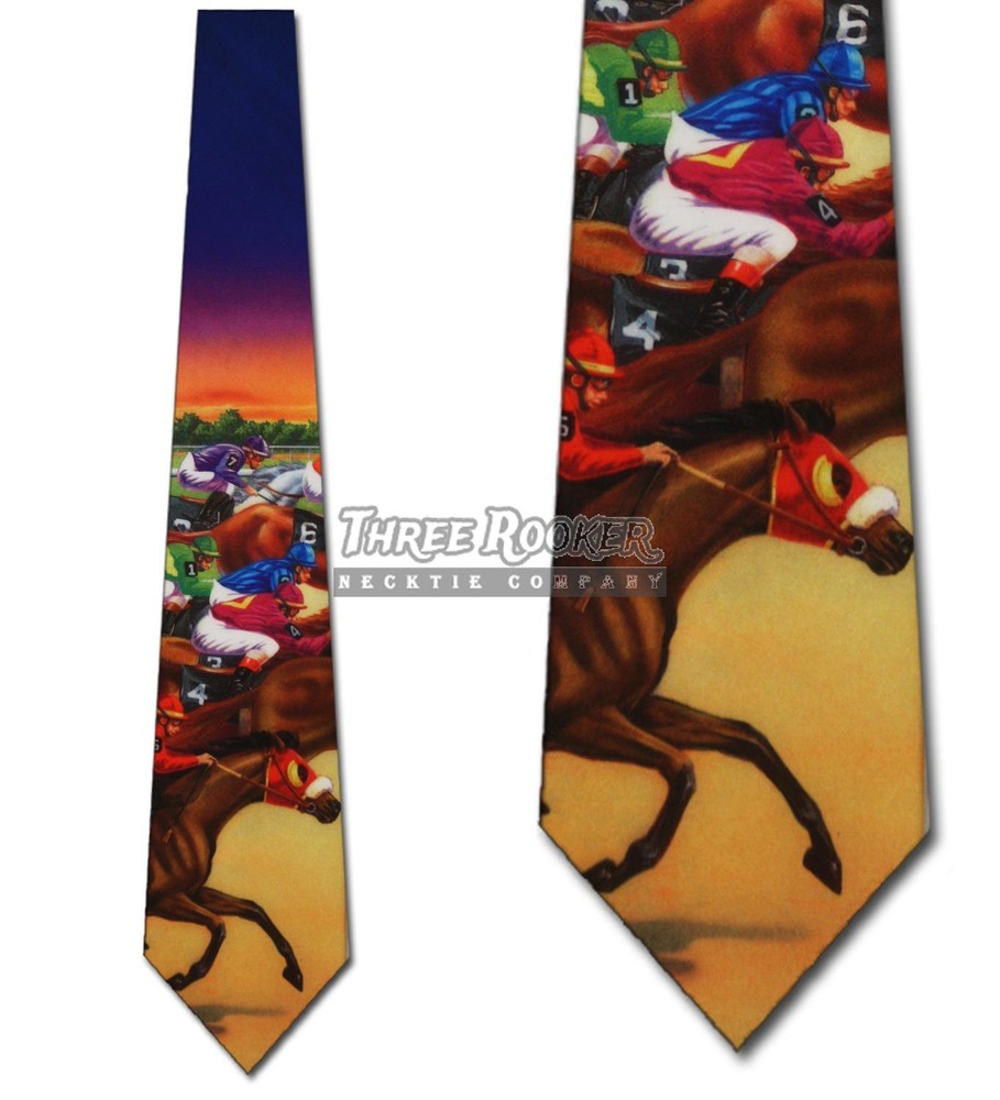 Horse Tie Kentucky Derby Neckties Mens Horse Neck Ties