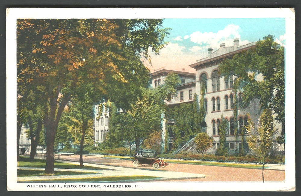 GALESBURG ILLINOIS Knox College Whiting Hall 1923 Curteich Postcard