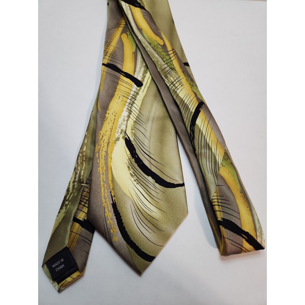 J Garcia Mens Silk Tie Capillaries Collection Fifty-Two Abstract 3.5 x 60