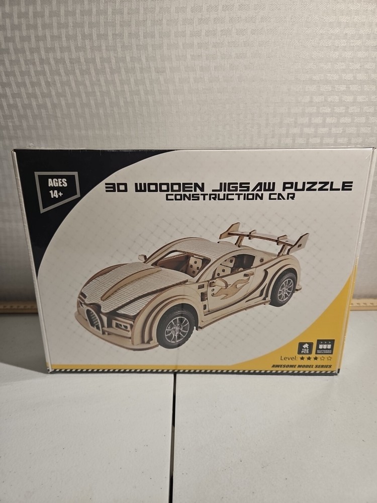 3D Wooden Jigsaw Puzzle, Construction Car, New In Box