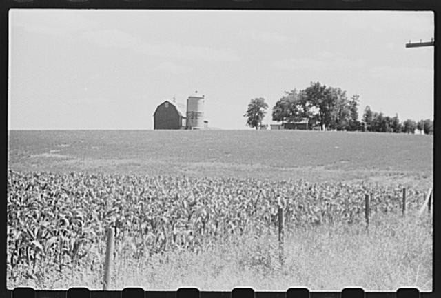 Photo:Dodge County Wisconsin Corn Dairy Farm 1941 Barn Silo Fields FSA