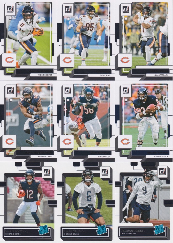 2022 Donruss Football Complete Team Set (9) Chicago Bears Walter Payton