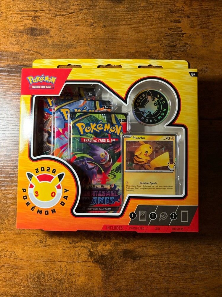 Pokemon Day 2026 Collection Box 30th Anniversary Pikachu Promo NEW! (1 Box)