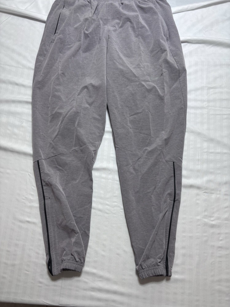 Nike Dri-fit Women's Medium Gray Leg Zip Jogger Tapered Activewear Track Pants