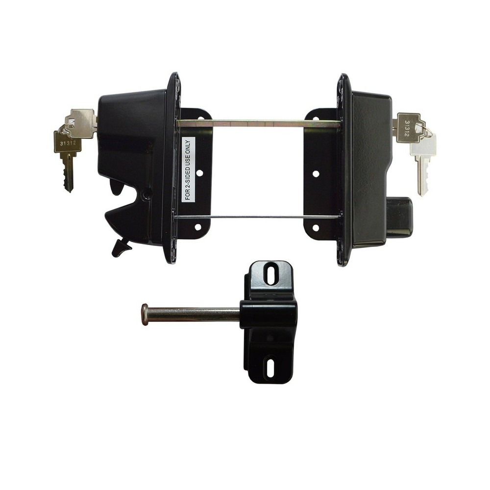 Keystone Black Zinc Diecast Metal Key Lockable Latch | 2-Sided | Keyed Alike ...