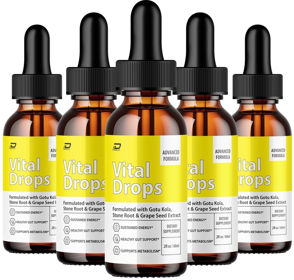 (5 Pack) Vital Drops Healthy Formula - VitalDrops All Natural Healthy Levels