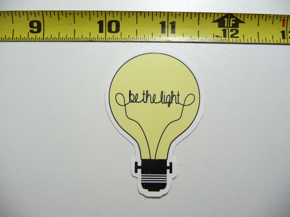 Christian Be the Light Bulb Decal Sticker for Faith & Church Decor