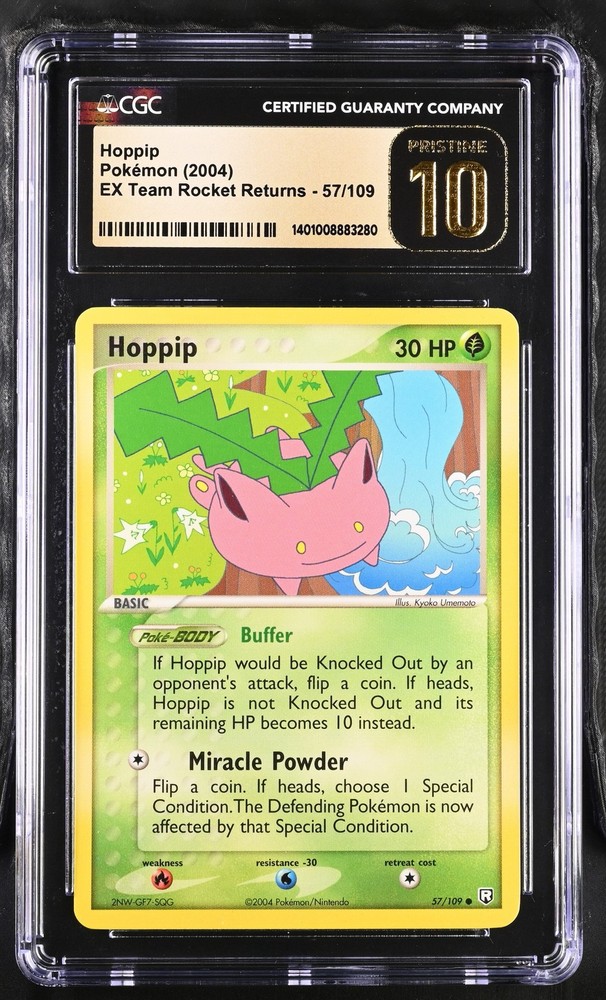 2004 EX Team Rocket Returns Hoppip 57/109 CGC PRISTINE 10 Pokemon