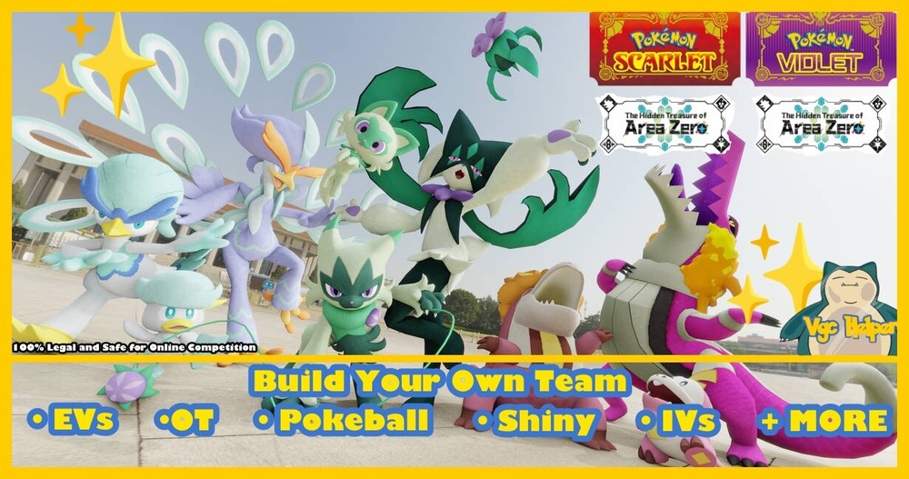 CUSTOM POKEMON SCARLET AND VIOLET TEAM ✨BATTLE READY - READ DESCRIPTION ✨ LEGIT✅