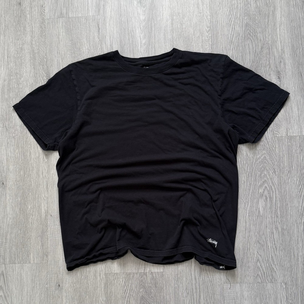 Vintage Stussy Black T-Shirt Y2K Streetwear Mens Size XXL
