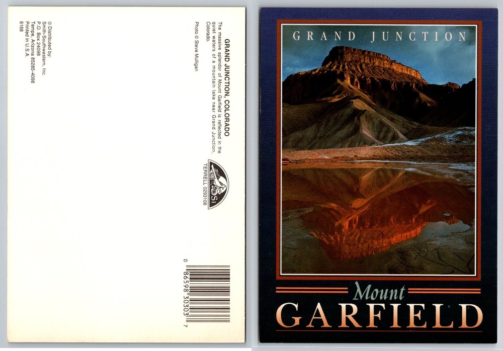 Mount Garfield Grand Junction Colorado Postcard Steve Mulligan Photo SSI