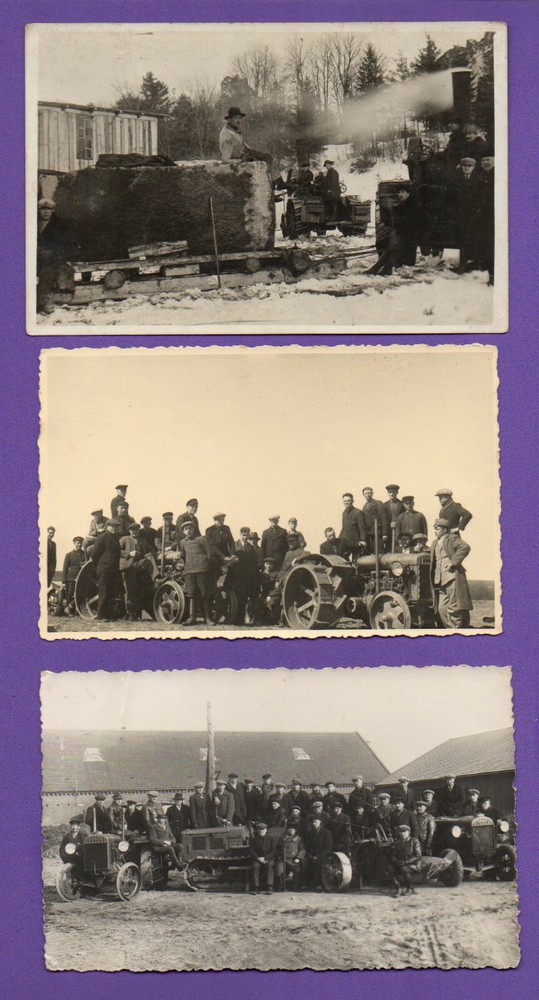 Latvia Lettland Tractor Lot Of 5 Vintage Photo Postcard 552