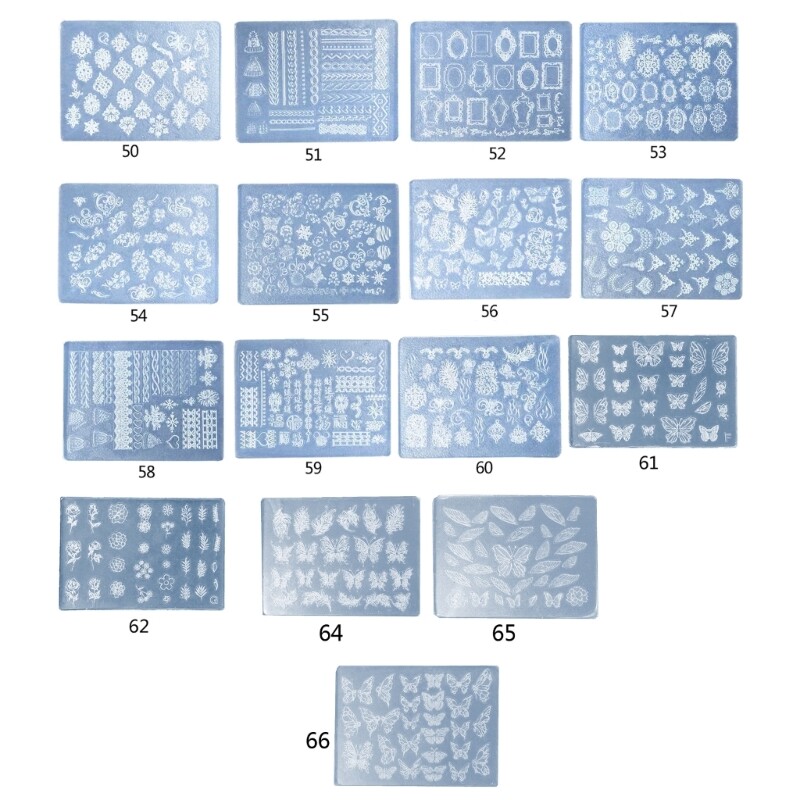 DIY Gel Crystal Nails Template Silicone Art Molds DIY Carving Molds