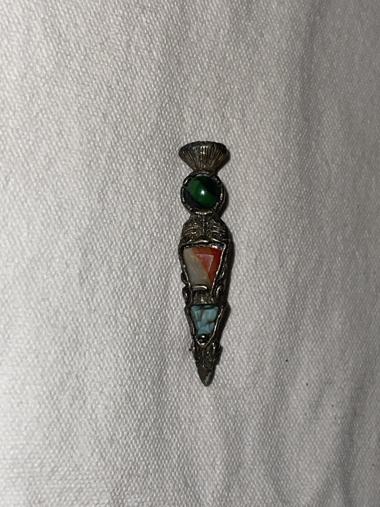 Vintage Celtic Scottish Miracle Kilt Dirk Dagger Pin Brooch