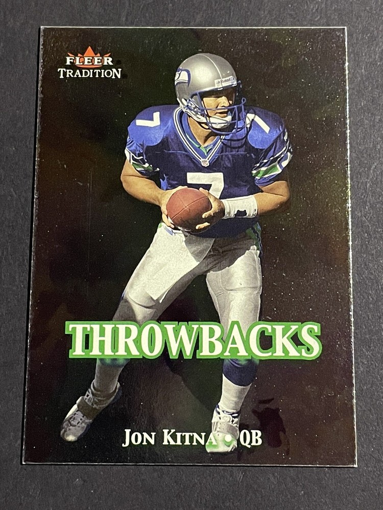 2000 Fleer Tradition Jon Kitna Throwbacks Insert Card - Seattle Seahawks
