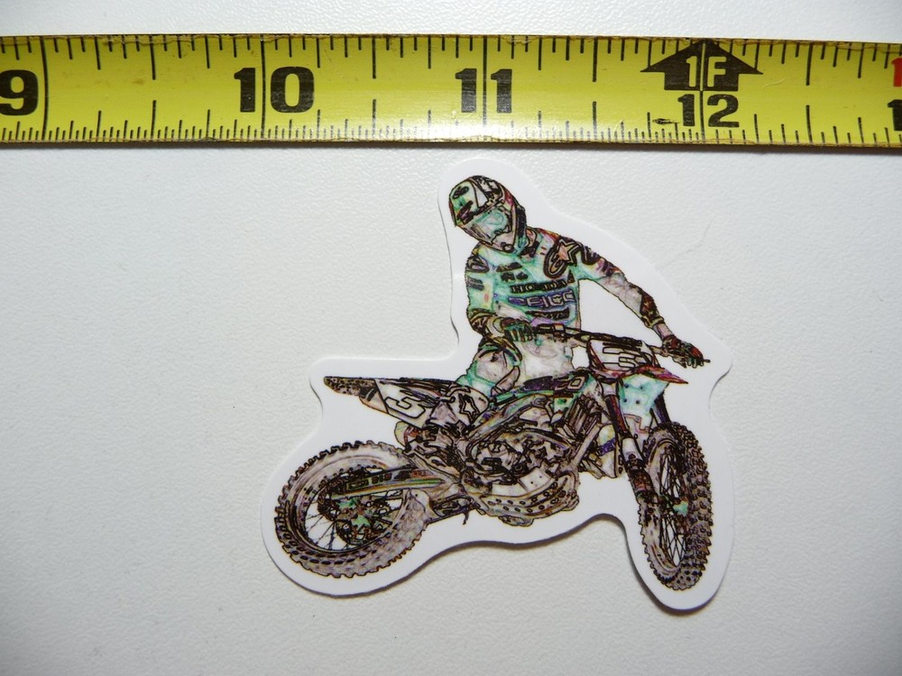 Motorcycle Bike Sticker Decal Side Glance Jump Fan Love Team Vet