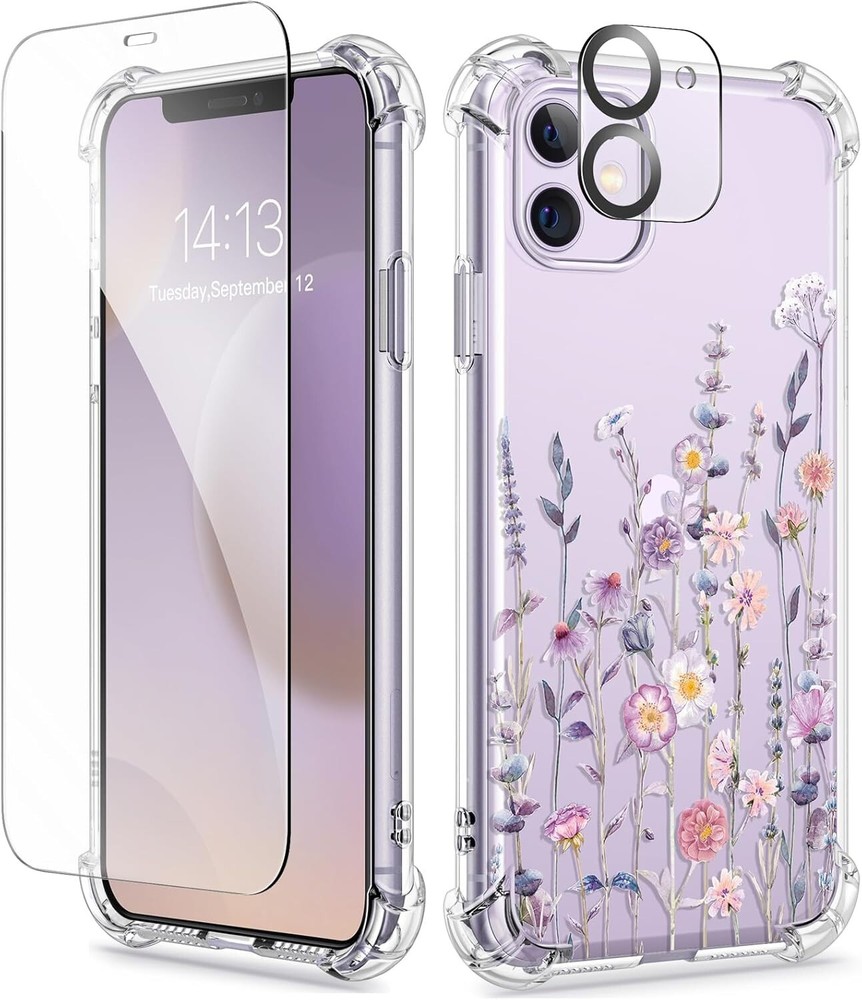 For iPhone 11 Case With Non-Yellowing Soft TPU Shockproof Protective Phone Cover