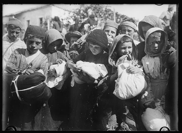 Photo:Montenegro 1920 Children with Santa Red Cross Gift Bundles