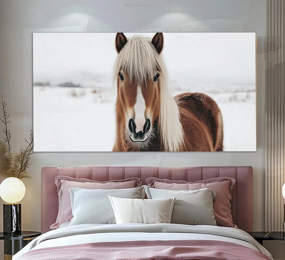 Irish Brown Horse Minimalist Painting Wall Art Canvas Unframed Print Art
