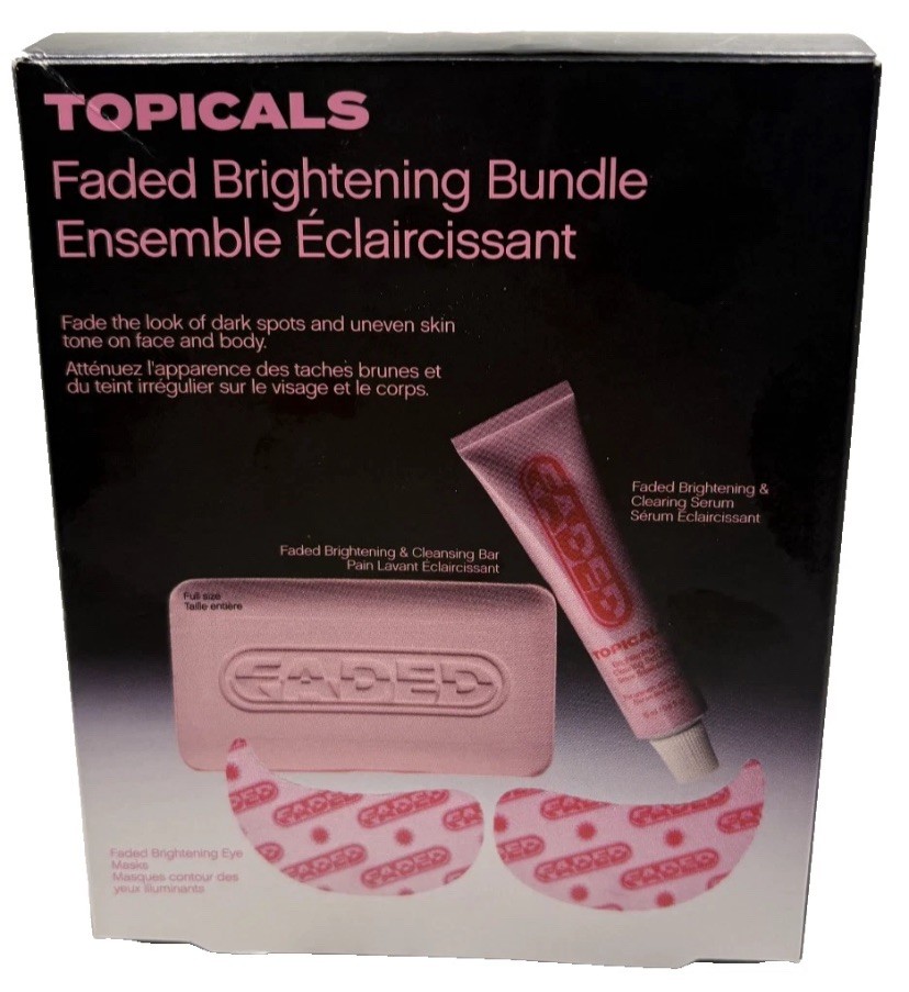 🆕 Topicals Faded Brightening Bundle Eye Masks Brightening Serum & Cleansing Bar