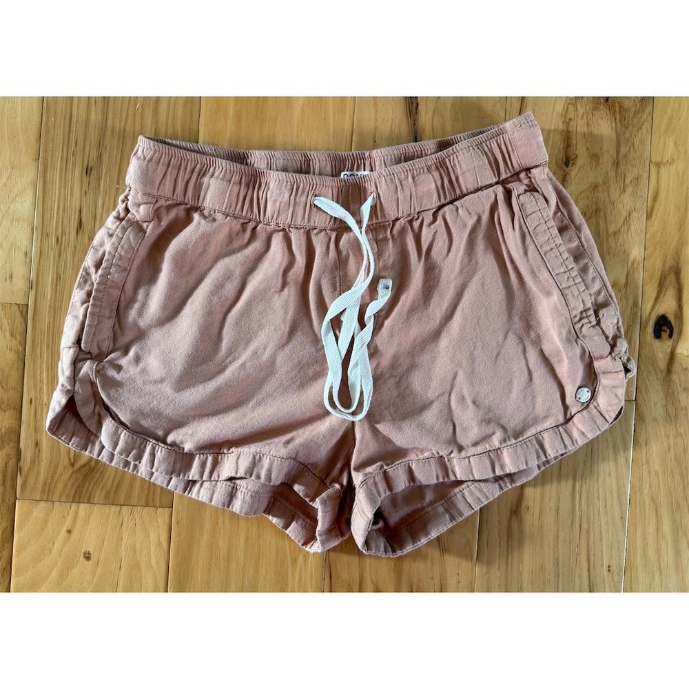 Roxy Lounge Shorts Womens XS Pink Drawstring Elastic Waist Side Pockets