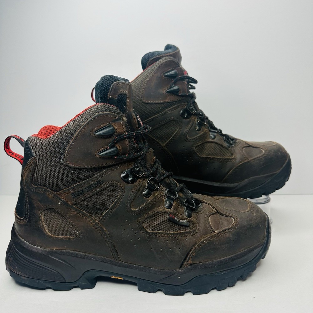Red Wing Mens TruHiker Waterproof Aluminum Toe Work Boot Size 8D Brown 6674
