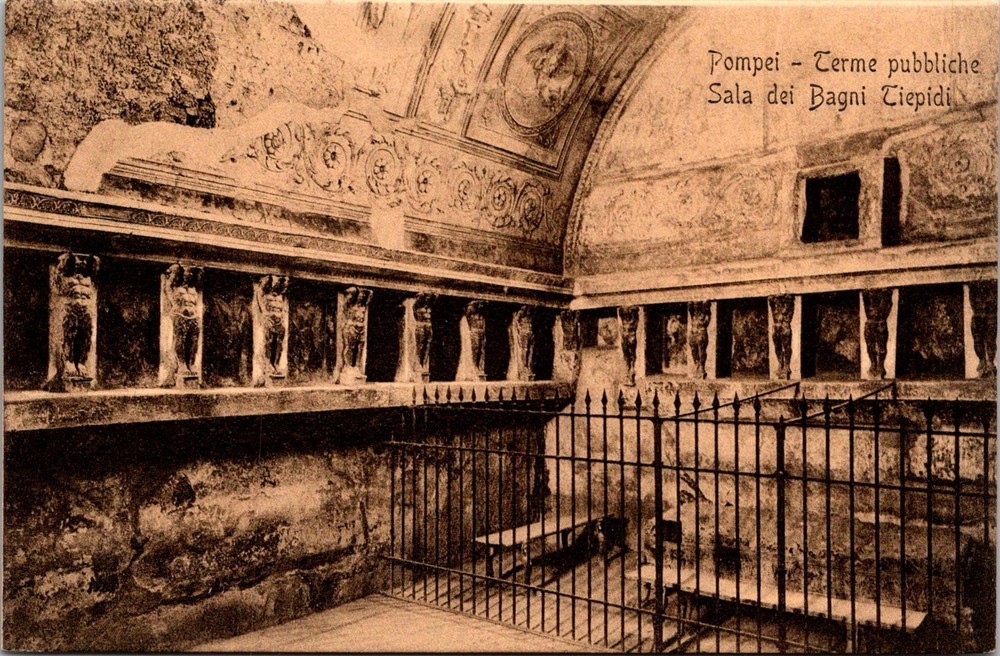 Dr Jim Stamps Postcard Pompei Terme Pubbliche Sala Dei Bagni Tiepidi