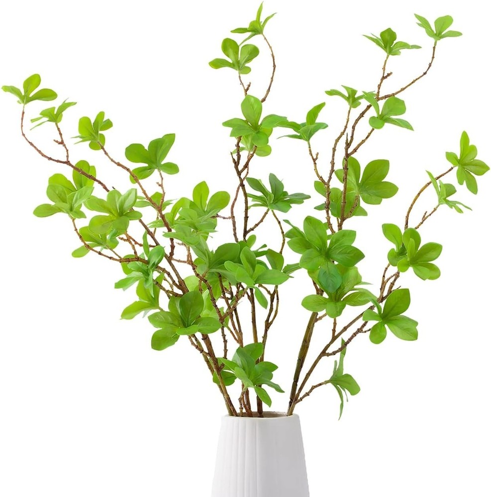 Artificial Greenery Stems Faux Branches with Leaves for Vase Fake Plants for ...