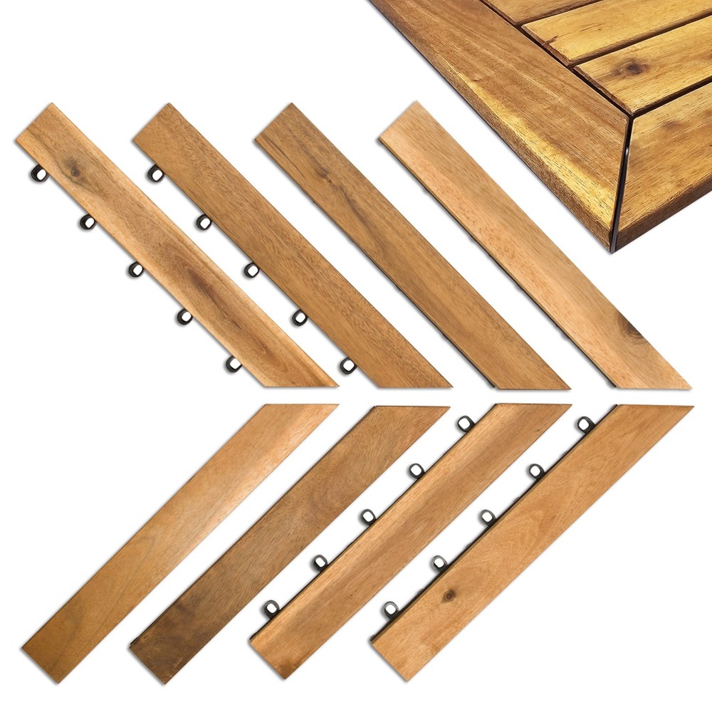 Edges for Interlocking Deck Tiles | Snap Together Edge for Wooden F... Fast Ship