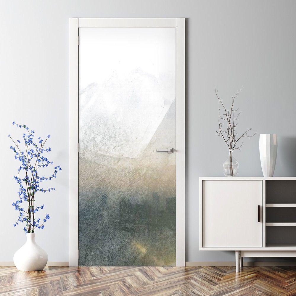 Watercolor Abstract Bubble-Free Self-Adhesive Door Sticker Decal