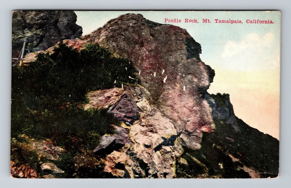 Mt Tamalpais CA-California Profile Rock Vintage Postcard