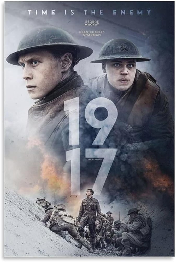 1917 Movie Wall Art Canvas Print - 18 Inch Film Poster Painting Decor