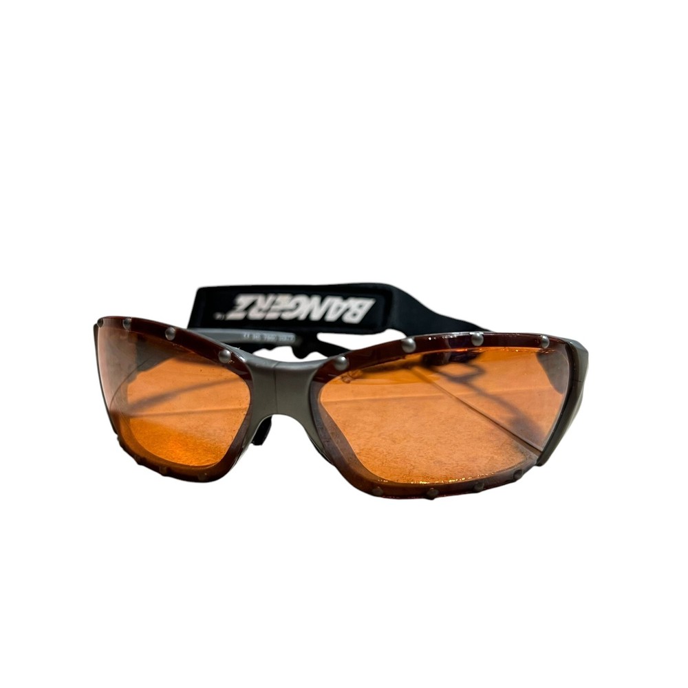 Vintage 90’s Y2K Bangerz Studded Sports Sunglasses Eyewear With Strap Cyberpunk