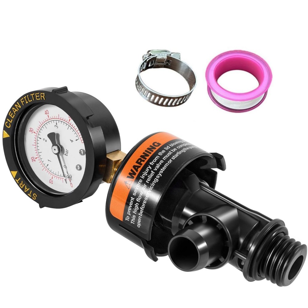 Replacement 98209800 High Flow Air Relief Valve and Gauge for Pool Spa Filter