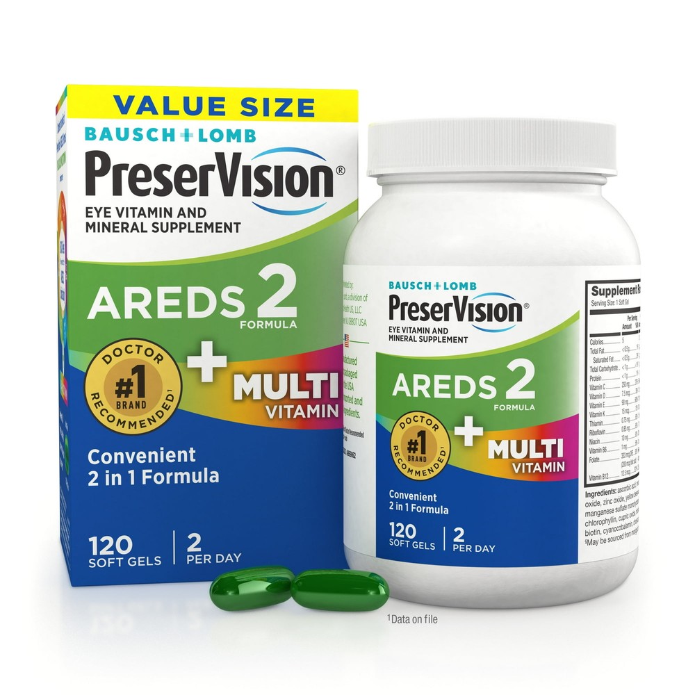 PreserVision AREDS 2 + Multi Vitamin 2-in-1 Eye Formula 120 Softgels