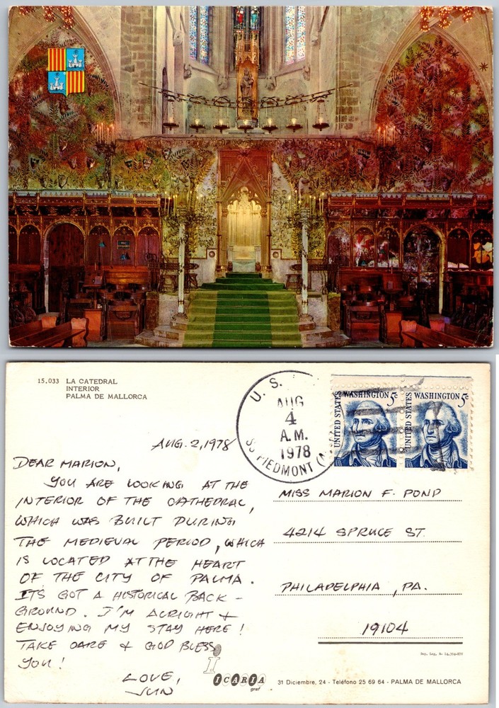 Continental La Catedral Palma De Mallorca Postcard