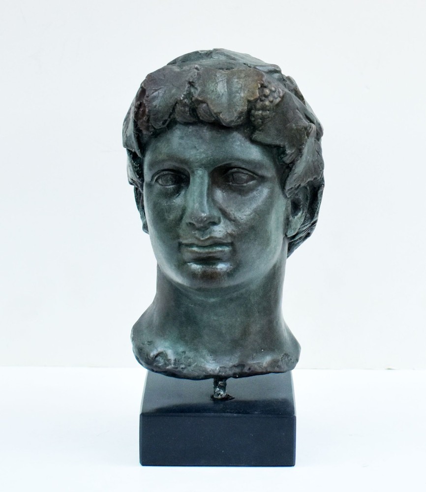 Dionysus Bust sculpture - Dionisos - God of Wine Ritual Madness and ecstasy