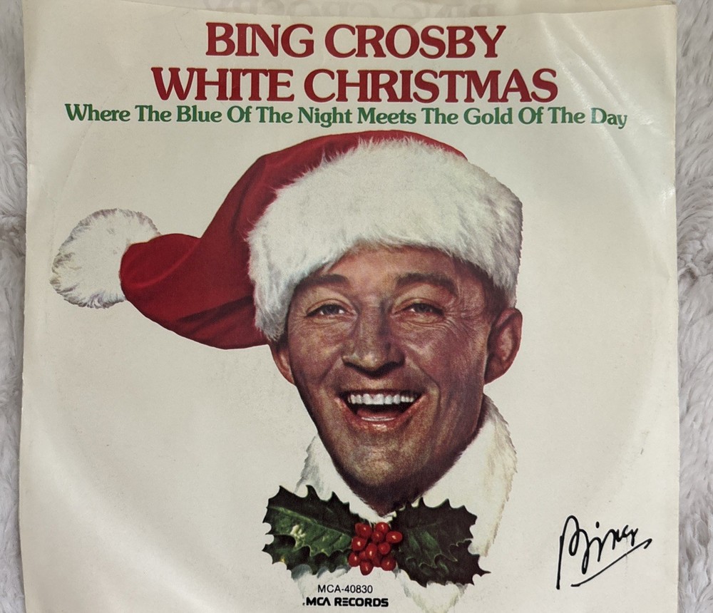 Vintage Bing Crosby - White Christmas 45 RPM MCA Records Promo