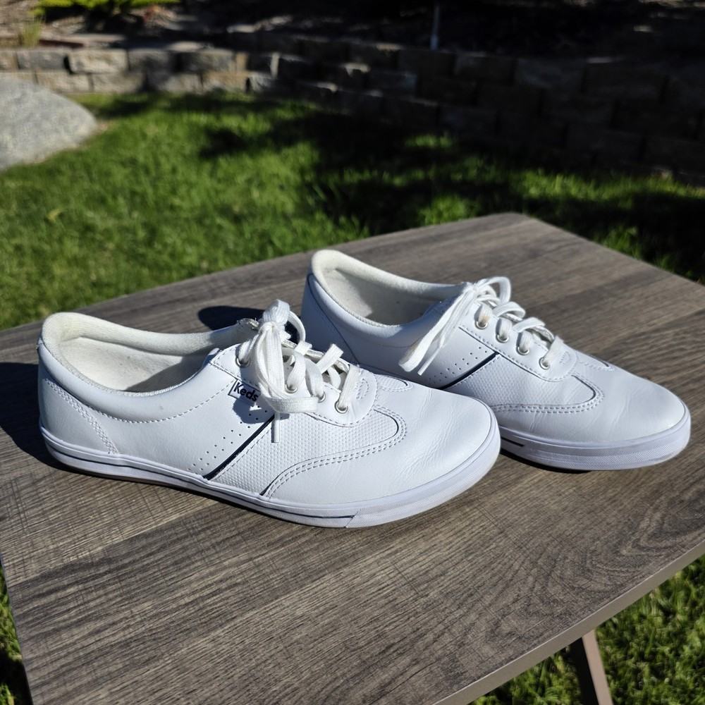 KEDS Courty Core Women’s Size 8 Tennis Shoes White Leather Ortholite Insoles