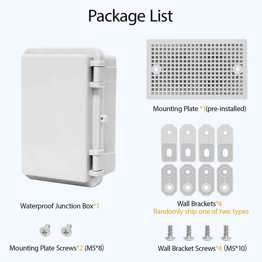 Outdoor Waterproof Electrical Box Junction Box Weatherproof IP67 ABS Plastic Enc-image