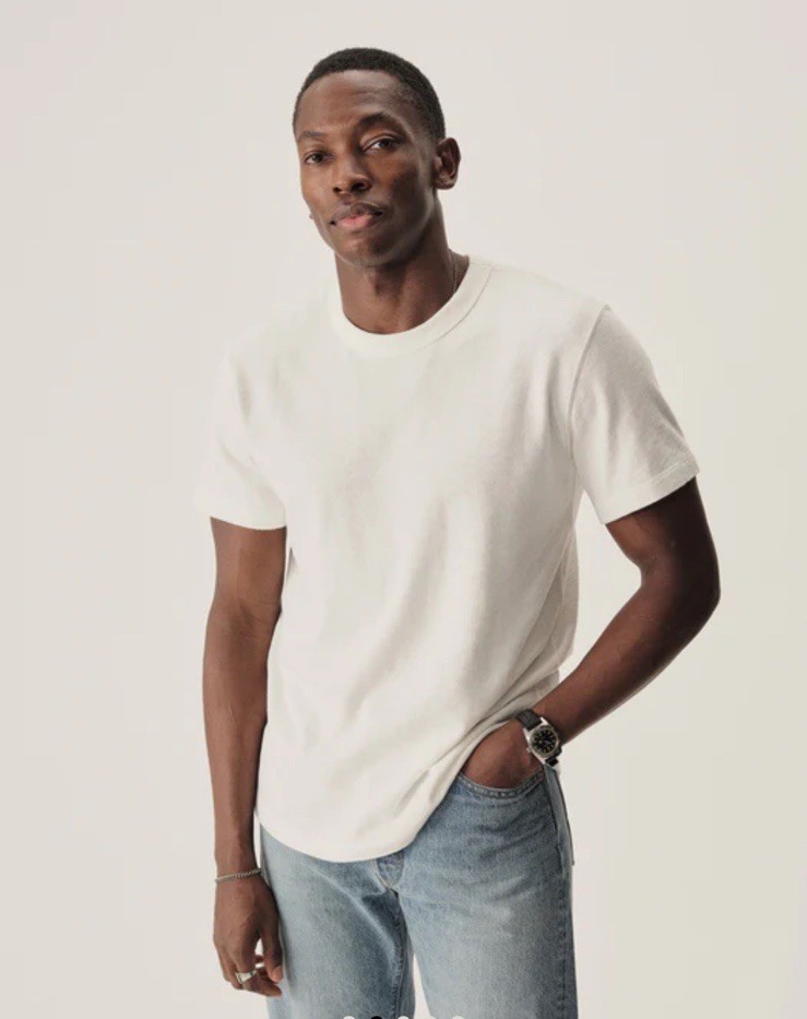Buck Mason Field-Spec Cotton Heavy Tee White Men S BM11049.549 Short Sleeve Crew