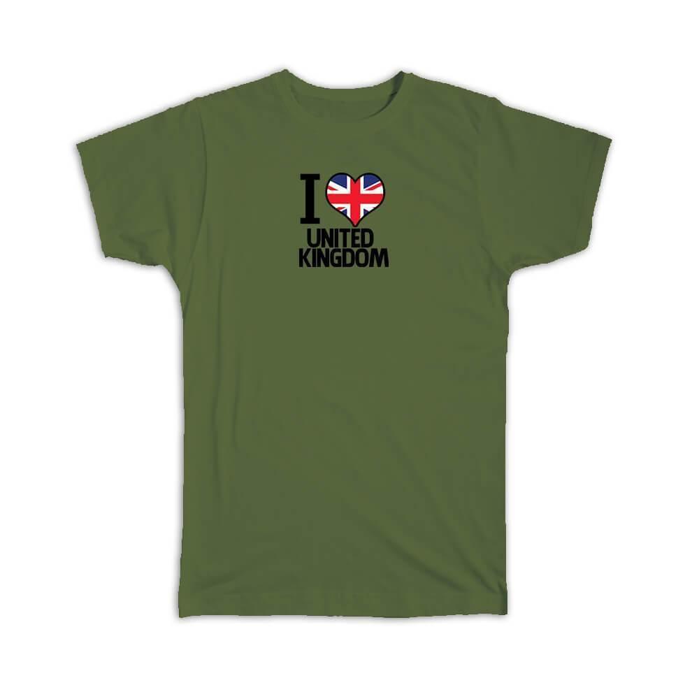 British Pride T-Shirt - UK Flag Heart Design for Patriotic Expats