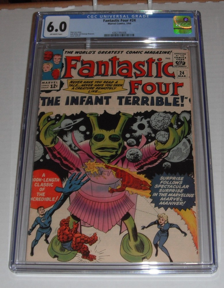 Fantastic Four  # 24...CGC Universal slab 6.0  Fine grade...1964 comic book--fa