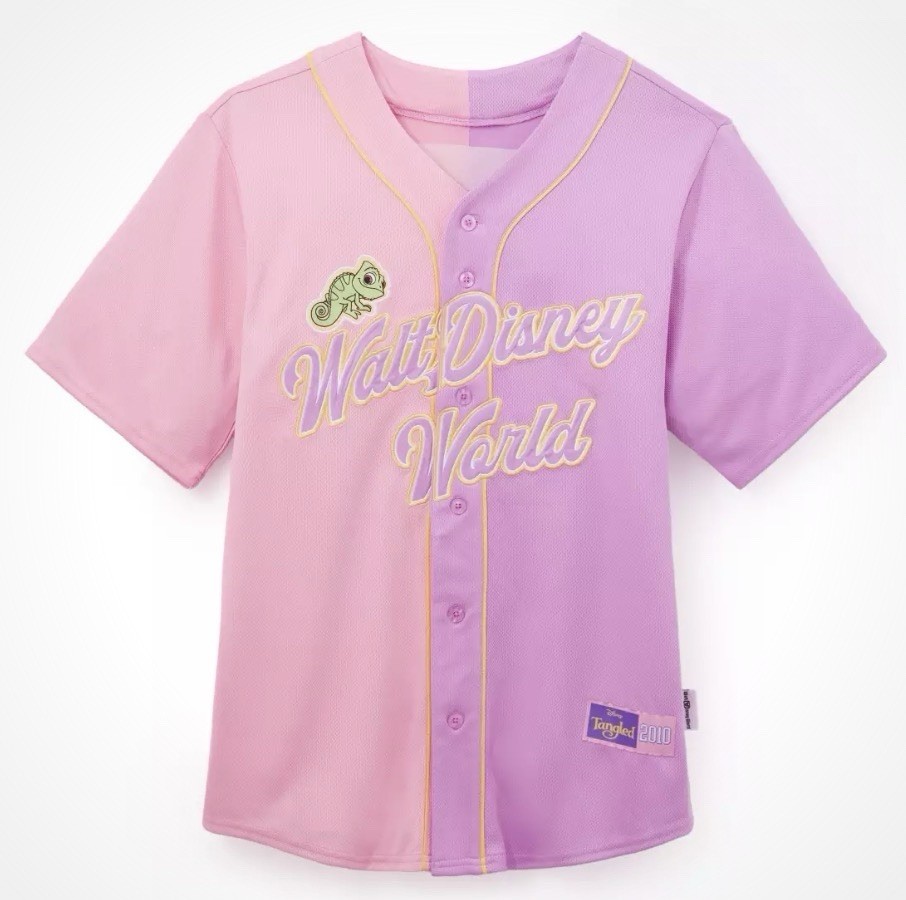 Disney Parks WDW Princess Rapunzel Pascal Baseball Jersey Adult Size LARGE NwT
