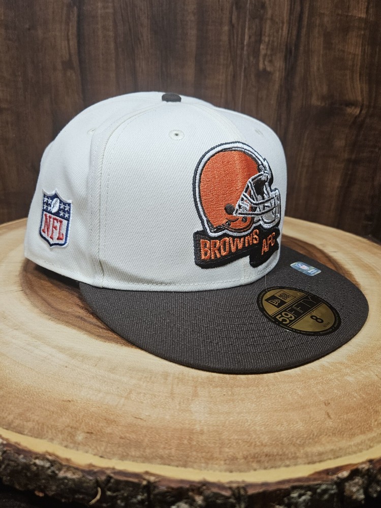 Cleveland Browns New Era 59Fifty Fitted Hat Cap Size 8 NFL Football Dawg Pound