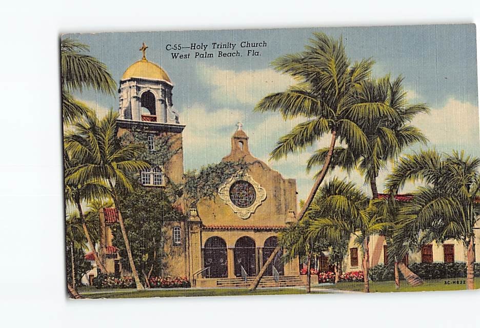 Postcard Holy Trinity Church West Palm Beach Florida USA